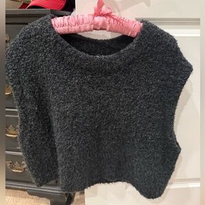 Black Textured Women's Sweater tank top